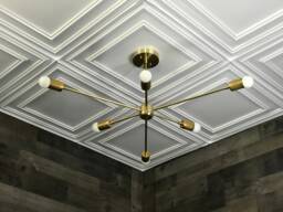 Sunburst 6 Light Modern Mid Century Industrial Chandelier