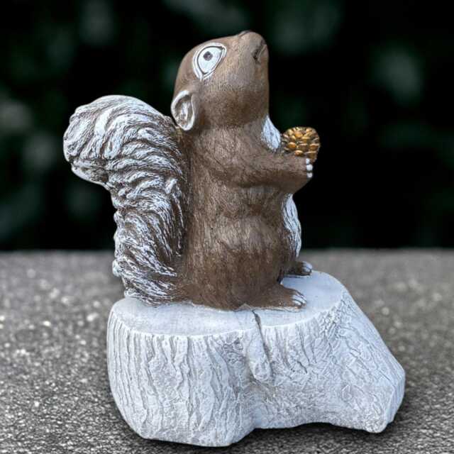 Stone Squirrel Statue Concrete Sculpture Outdoor Animal Decoration Handmade Ornament Front Door Figure Squirrel Lover Gift - image 1