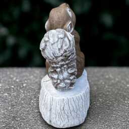 Stone Squirrel Statue Concrete Sculpture Outdoor Animal Decoration Handmade Ornament Front Door Figure Squirrel Lover Gift - thumbnail 4