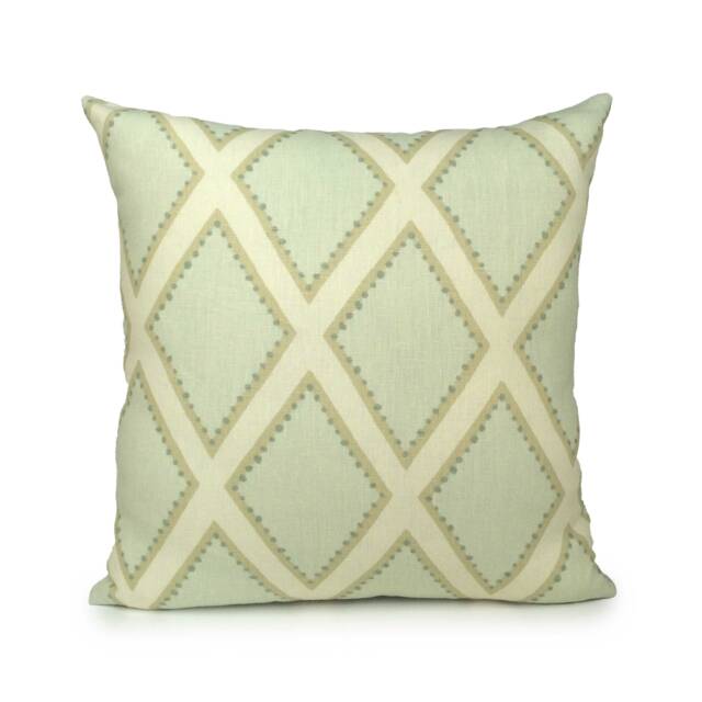Designer Decorative Throw Pillow Cover, Sarah Richardson Brookhaven in Celadon, Cushion Modern Linen Pillow, Kravet Pillow - image 1