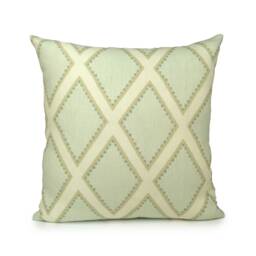 Designer Decorative Throw Pillow Cover, Sarah Richardson Brookhaven in Celadon, Cushion Modern Linen Pillow, Kravet Pillow - thumbnail 1