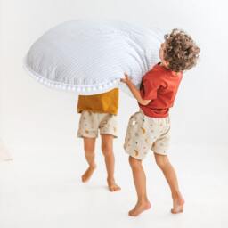 Grey Floor Pillow For Kids, Big Seating Cushion Perfect Playroom Decor Toddlers - thumbnail 3