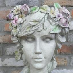 Floral Lady Head Planter - Female Unusual Planters Quirky Home Plant Pot - thumbnail 4