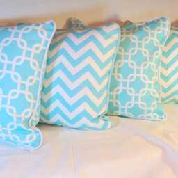 Blue & White Cotton Twill Pillow Covers - Premier Prints Gotcha Set Of 2 - thumbnail 3