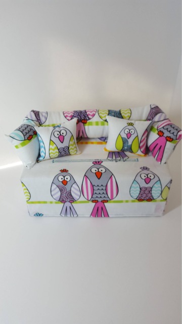 Hand-Made Owl/Bird/Parrot Couch/Tissue Box Cover - Tissue Box Not Included