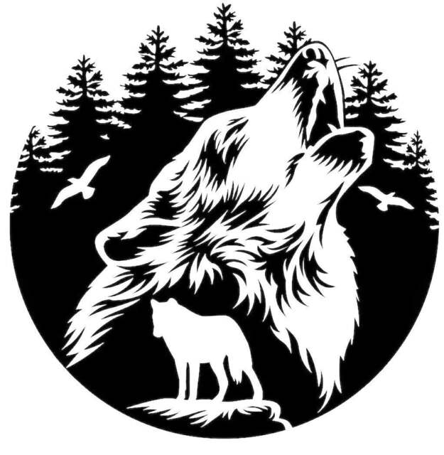 Wolf Head Car Van Bonnet Vinyl Side Sticker Wall Art Hood Graphic Window Door Sign Motorhome Campervan Decal