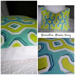 Closeout..pillow Cover.slip Covers.home Decor.greens.navy Blue.white.home Decor Pillow Covers.slip Covers.teens.adult.decor - thumbnail 2