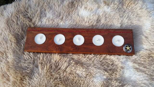 Texas Mesquite Candle Holder