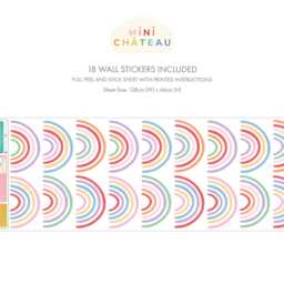 Bright Rainbow Fabric Wall Decals - Colourful Nursery Decor, Bold Pastel Stickers, Kids Room Playroom Art, Peel & Stick Removable Art - thumbnail 4