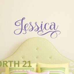 Girls Name Wall Decal - Personalized Decals Baby Girl Nursery Decal For Bedroom, Decor, Art, Gift - thumbnail 2