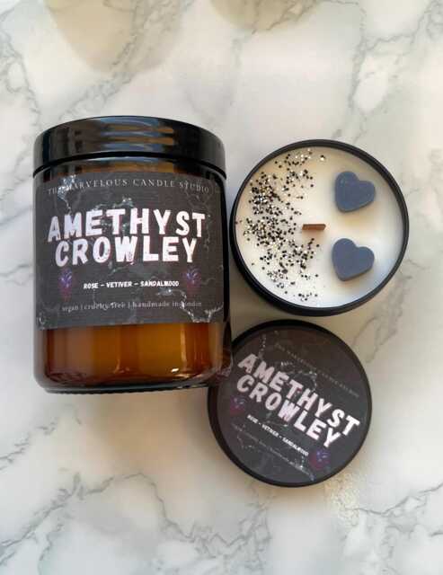 Amethyst Crowley Candle - I Will Break You Gigi Styx Dark Romance Booktok Spicy Gift Bookish - image 1