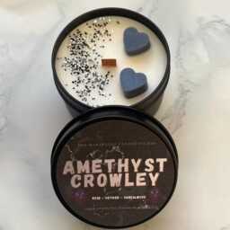 Amethyst Crowley Candle - I Will Break You Gigi Styx Dark Romance Booktok Spicy Gift Bookish - thumbnail 3