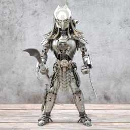 Predator Scrap Metal Sculpture, Handmade Recycled Steel Art, Unique Graduation Gift For Son - thumbnail 1