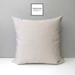 Flax Sunbrella?? Outdoor Pillow Cover, Decorative Throw Cushions in Oatmeal For Boat, Patio & Pool Seating By Mazizmuse - thumbnail 2