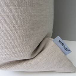 Flax Sunbrella?? Outdoor Pillow Cover, Decorative Throw Cushions in Oatmeal For Boat, Patio & Pool Seating By Mazizmuse - thumbnail 3