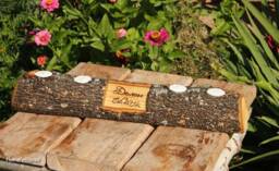 Custom Personalized Rustic Candle Tea Lite Holder Names Centerpiece Wedding Cabin Decor Table Piece Slab Ash Wood - thumbnail 1