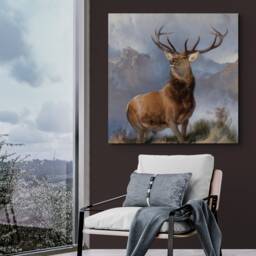 Monarch Of The Glen Print - Edwin Landseer Painting, Framed Canvas Or Poster - thumbnail 2