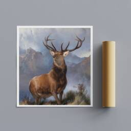 Monarch Of The Glen Print - Edwin Landseer Painting, Framed Canvas Or Poster - thumbnail 3