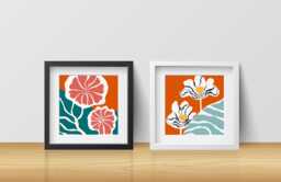 Classic Style Picture Frames With Mount/Mat Black Photo Poster Frame Instagram Wall Art A2 A3 A4 A5 Red Gloss/Green/Grey/Oak/Purple - thumbnail 1