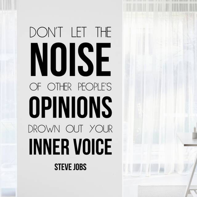 Steve Jobs Inner Voice Wall Decal, Motivational Office Decor Vinyl Sticker - image 1