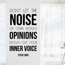 Steve Jobs Inner Voice Wall Decal, Motivational Office Decor Vinyl Sticker - thumbnail 1