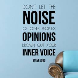 Steve Jobs Inner Voice Wall Decal, Motivational Office Decor Vinyl Sticker - thumbnail 2