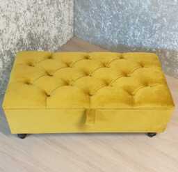 storage Ottoman Footstool Coffee Table Pouffe Bench Chesterfield Declutter Living Space - thumbnail 1