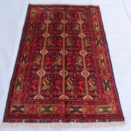 3x5 Handmade Afghan Rug - Area Bukhara Design Wool Rug, Rugs For Living Room, Bedroom Turkmen Kitchen 100x150 cm - thumbnail 2