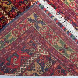 3x5 Handmade Afghan Rug - Area Bukhara Design Wool Rug, Rugs For Living Room, Bedroom Turkmen Kitchen 100x150 cm - thumbnail 4