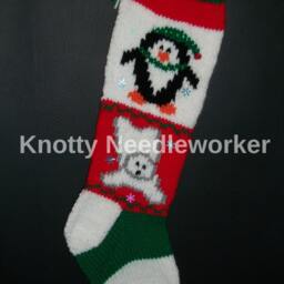 PDF Polar Pals Pattern Hand Knitted Christmas Stocking - thumbnail 3