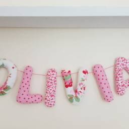 Fabric Letter Garland/Name Baby Room Decoration Nursery Decor Girl Name Wall Art Baby Cath Kidston - thumbnail 2