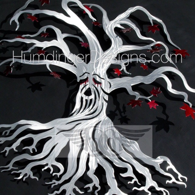 Crying Weirwood Tree Metal Art Of Life Wall Decor - image 1