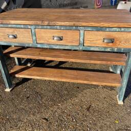 Rustic Farmhouse Kitchen Breakfast Bar Island - thumbnail 4