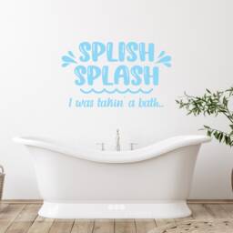 Splish Splash Takin' A Bath Bathroom Wall Decal - Vinyl Sticker Art Home Decor - thumbnail 3