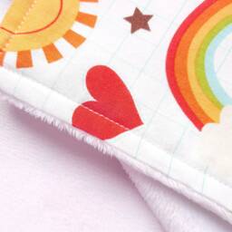 Baby Blanket - Luxurious Cotton & Plush For Newborn Nursery, Pram, Car Kite Sun Crab Rainbow Frog - thumbnail 4