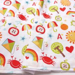 Baby Blanket - Luxurious Cotton & Plush For Newborn Nursery, Pram, Car Kite Sun Crab Rainbow Frog - thumbnail 3