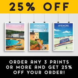 Sidmouth Travel Poster - England A4, A3, A2, A1 - thumbnail 2