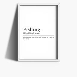 Fishing Definition Print - Gifts For Men Angler Fish Gift Angling Him Man Cave - thumbnail 2