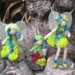 Needle Felted Standing Tree Fairy, Made To Order, Original Design By Borbala Arvai - thumbnail 2