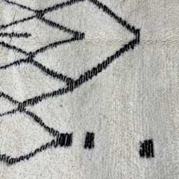 striped Morrocan Rug 5x8.3 Ft , Rugs For Living Room Handmade Beni Ourain Wool Bedroom Berber White Boho Rugs - thumbnail 3