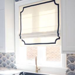Custom Flat Roman Shade With Unique Borders - thumbnail 3