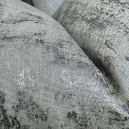 Luxury Cushion Cover, Metallic Pillow Luxury Pewter Sofa Bed Bedding, Designer Caesar - thumbnail 3