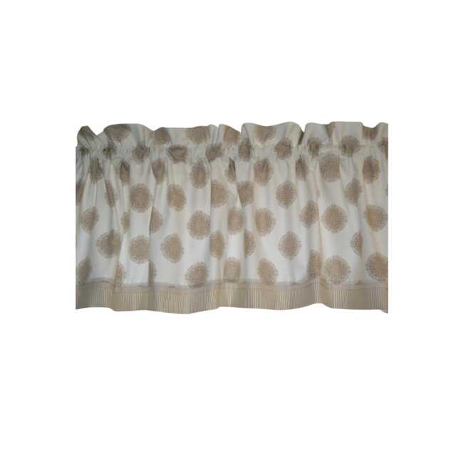 Beige Tan Valance 17x54 - Mill Creek Jatte Paramount Curtain Rod Pocket Window Topper Custom Handmade Drapes D??cor Jobs - image 1