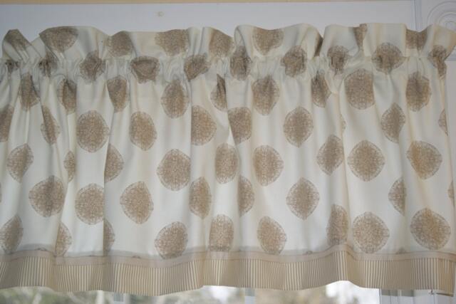 Beige Tan Valance 17x54 - Mill Creek Jatte Paramount Curtain Rod Pocket Window Topper Custom Handmade Drapes D??cor Jobs - image 1