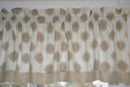 Beige Tan Valance 17x54 - Mill Creek Jatte Paramount Curtain Rod Pocket Window Topper Custom Handmade Drapes D??cor Jobs - thumbnail 1