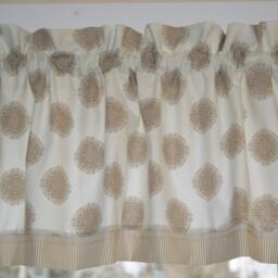 Beige Tan Valance 17x54 - Mill Creek Jatte Paramount Curtain Rod Pocket Window Topper Custom Handmade Drapes D??cor Jobs - thumbnail 2