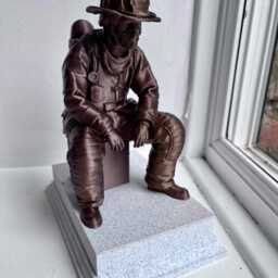 9/11 First Responder Firefighter Tribute Statue - Memorial Sculpture - thumbnail 2