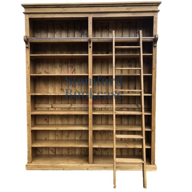 "Solid Pine 8Ft Tall Bookcase, Adjustable Display ""Heavy Duty" - image 1