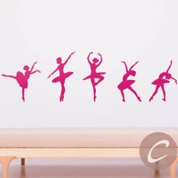 Ballerinas Wall Decal - Dancing Sticker Dancer Decal Home Decor Nursery Vinyl Wall Removable -Ai015 - thumbnail 3