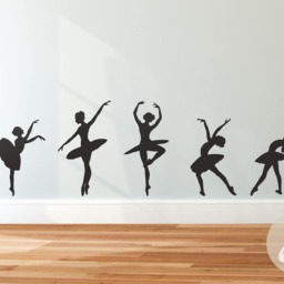 Ballerinas Wall Decal - Dancing Sticker Dancer Decal Home Decor Nursery Vinyl Wall Removable -Ai015 - thumbnail 2